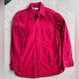 Vintage 90s LLbean Freeport Maine heavy cotton long sleeve button down flannel